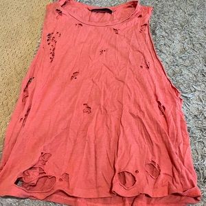 Ripped work out tank top